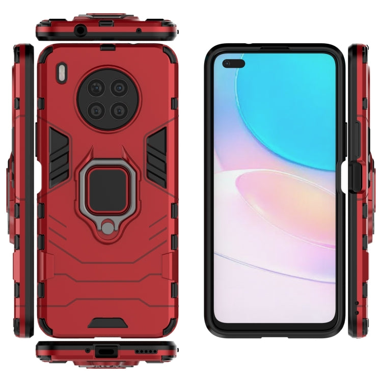 For Huawei nova 8i Foreign Version Shockproof PC + TPU Protective Case with Magnetic Ring Holder(Red) - Huawei Cases by buy2fix | Online Shopping UK | buy2fix