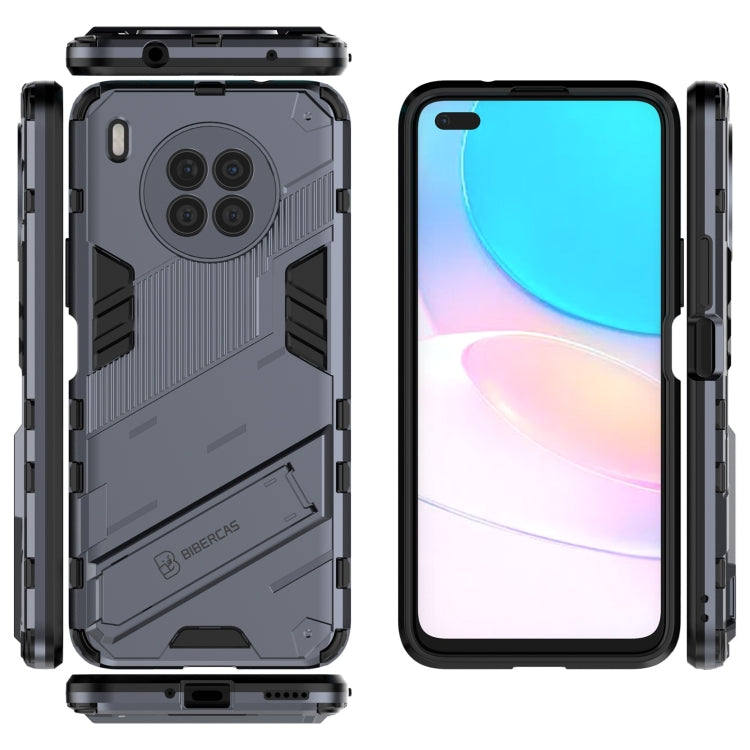 For Huawei nova 8i Foreign Version Punk Armor 2 in 1 PC + TPU Shockproof Case with Invisible Holder(Grey) - Huawei Cases by buy2fix | Online Shopping UK | buy2fix