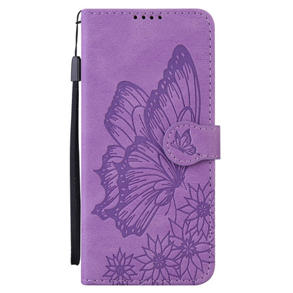 For iPhone 13 Pro Retro Skin Feel Butterflies Embossing Horizontal Flip Leather Case with Holder & Card Slots & Wallet (Purple) - iPhone 13 Pro Cases by buy2fix | Online Shopping UK | buy2fix