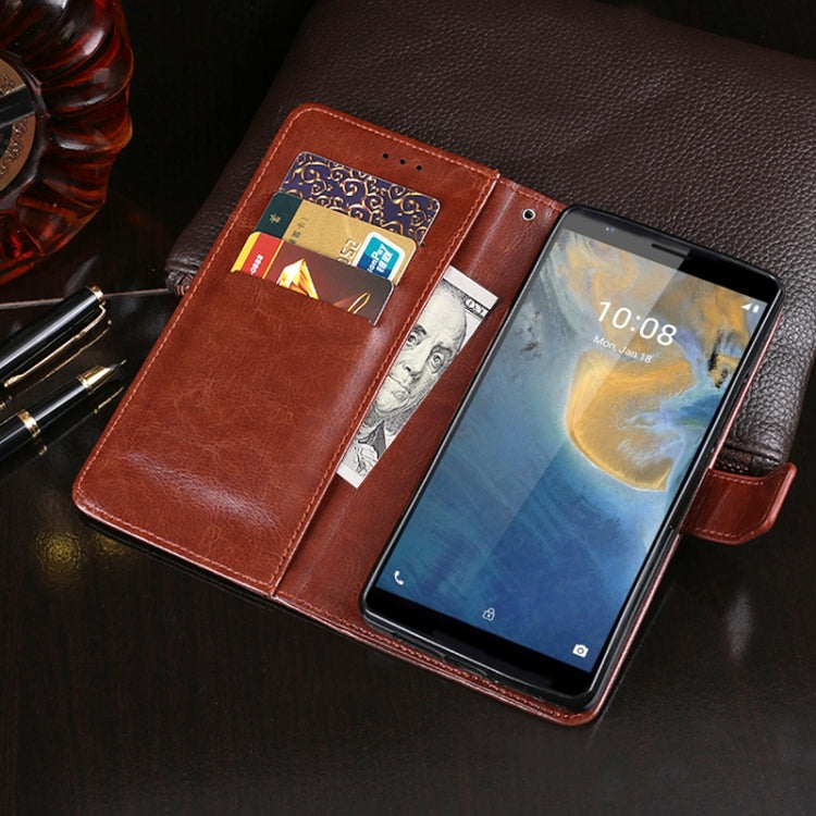 idewei Crazy Horse Texture Horizontal Flip Leather Case with Holder & Card Slots & Wallet For ZTE Blade A31(Brown) - ZTE Cases by idewei | Online Shopping UK | buy2fix