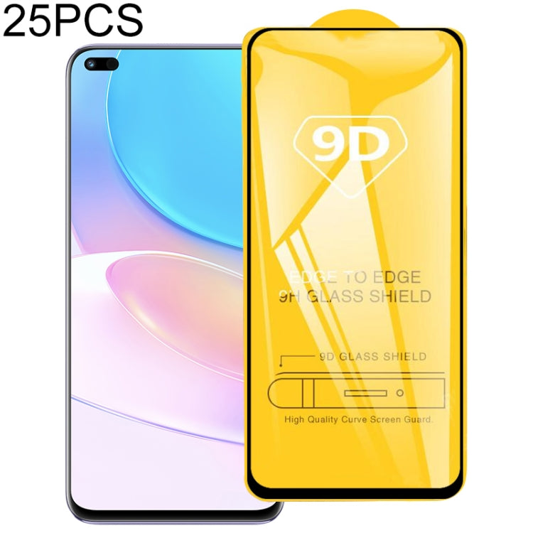 For Huawei nova 8i 25 PCS 9D Full Glue Full Screen Tempered Glass Film - Huawei Tempered Glass by buy2fix | Online Shopping UK | buy2fix