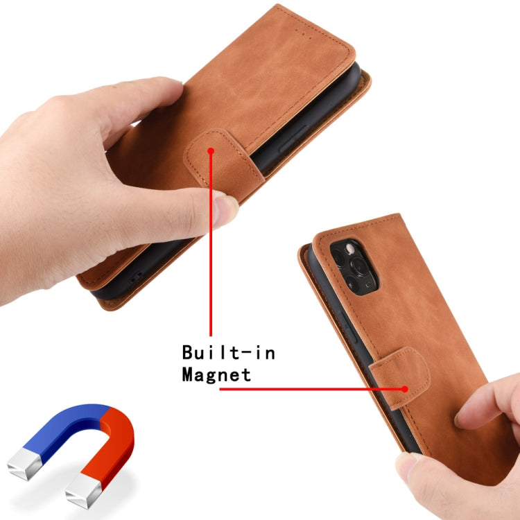 Solid Color Skin Feel Magnetic Buckle Horizontal Flip Calf Texture PU Leather Case with Holder & Card Slots & Wallet For Nokia XR20(Brown) - Nokia Cases by buy2fix | Online Shopping UK | buy2fix