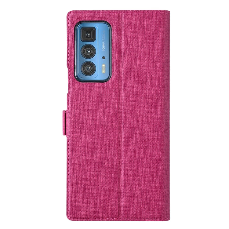 ViLi K Series Shockproof TPU + PU Leather Magnetic Buckle Horizontal Flip Case with Card Slots & Wallet & Holder For Motorola Moto Edge 20 Pro(Rose Red) - Motorola Cases by ViLi | Online Shopping UK | buy2fix