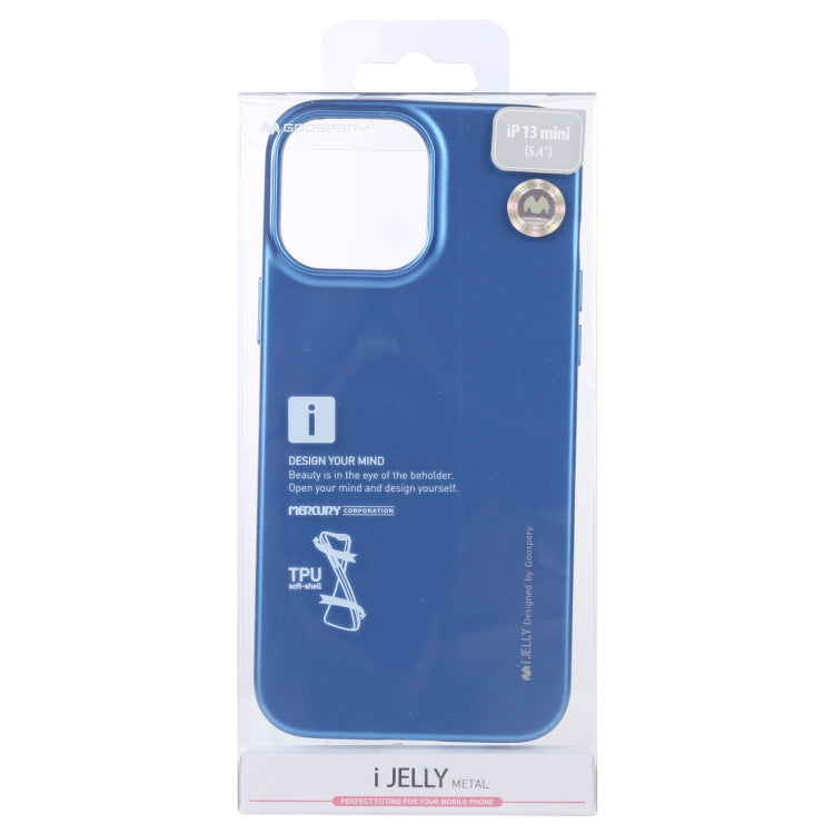For iPhone 13 mini GOOSPERY i-JELLY TPU Shockproof and Scratch Case (Blue) - iPhone 13 mini Cases by GOOSPERY | Online Shopping UK | buy2fix