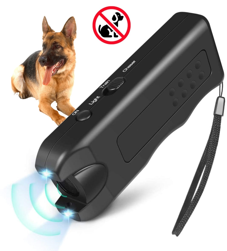 RC-521 Handheld Portable Ultrasonic Dog Repeller with LED Lights(Black) - Training Aids by buy2fix | Online Shopping UK | buy2fix