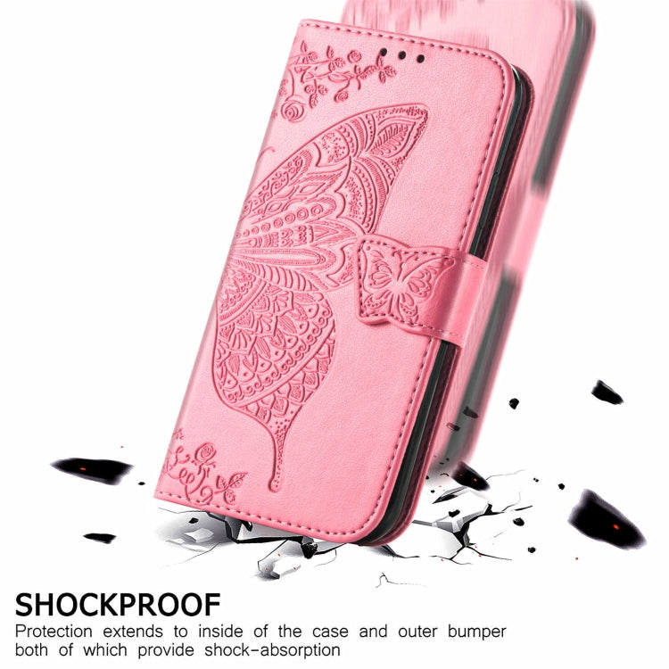 Butterfly Love Flowers Embossed Horizontal Flip Leather Case with Holder & Card Slots & Wallet & Lanyard For Motorola Edge 20 Pro(Pink) - Motorola Cases by buy2fix | Online Shopping UK | buy2fix