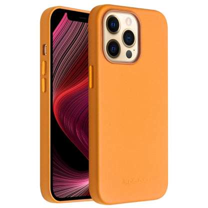 For iPhone 13 Pro QIALINO Nappa Cowhide MagSafe Magnetic Protective Case (Orange) - iPhone 13 Pro Cases by QIALINO | Online Shopping UK | buy2fix