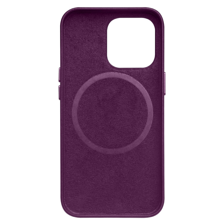 For iPhone 13 Pro Max QIALINO Nappa Cowhide MagSafe Magnetic Protective Case (Purple Crystal) - iPhone 13 Pro Max Cases by QIALINO | Online Shopping UK | buy2fix