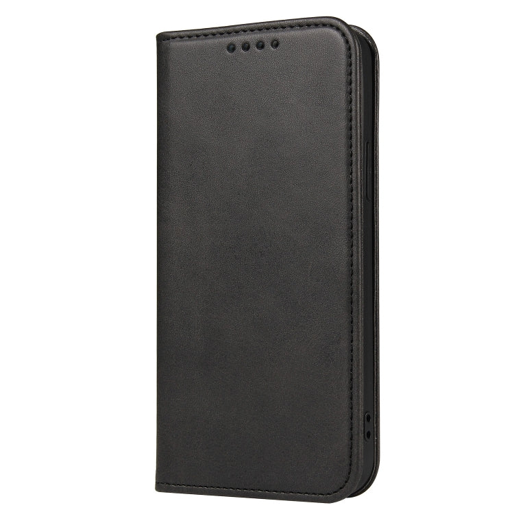 For iPhone 13 Calf Texture Magnetic Horizontal Flip Leather Case with Holder & Card Slots & Wallet(Black) - iPhone 13 Cases by buy2fix | Online Shopping UK | buy2fix