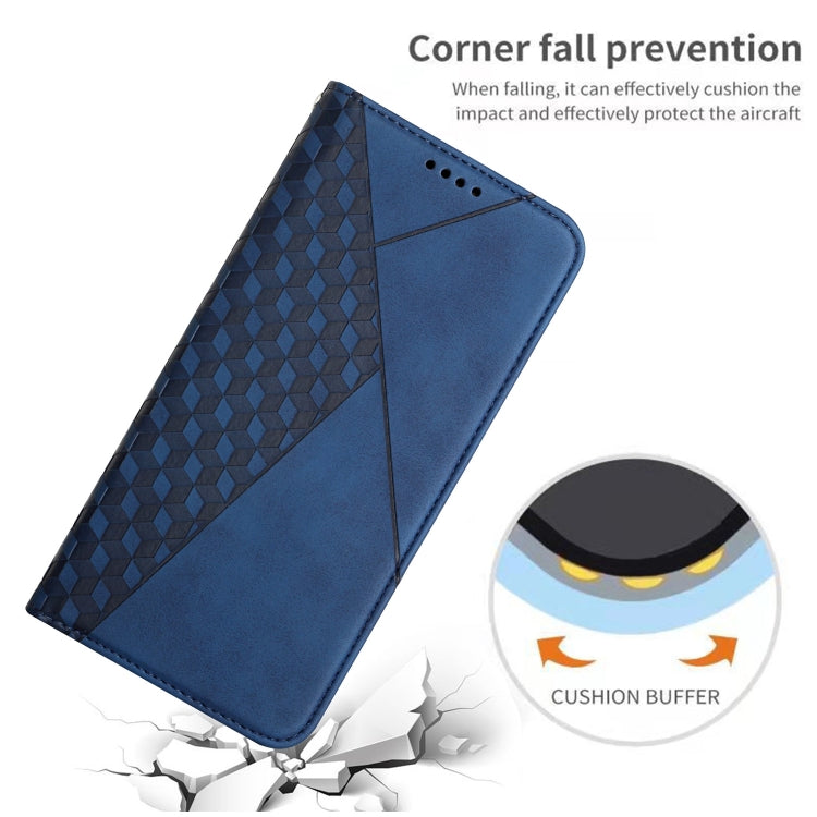 For iPhone 11 Pro Diamond Pattern Splicing Skin Feel Magnetic Horizontal Flip Leather Case with Card Slots & Holder & Wallet (Blue) - iPhone 11 Pro Cases by buy2fix | Online Shopping UK | buy2fix