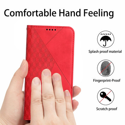 For iPhone 11 Pro Max Diamond Pattern Splicing Skin Feel Magnetic Horizontal Flip Leather Case with Card Slots & Holder & Wallet (Red) - iPhone 11 Pro Max Cases by buy2fix | Online Shopping UK | buy2fix