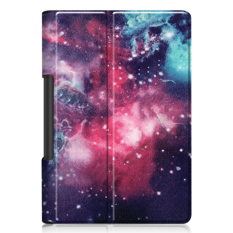 For Lenovo Yoga Smart Tab Color Drawing Pattern Horizontal Flip Leather Case with Two-folding Holder(Galaxy Nebula) - Lenovo by buy2fix | Online Shopping UK | buy2fix