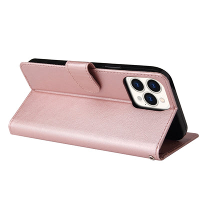 For iPhone 13 mini Multifunctional Horizontal Flip Leather Case, with Three Card Slot & Holder & Photo Frame & Lanyard (Rose Gold) - iPhone 13 mini Cases by buy2fix | Online Shopping UK | buy2fix