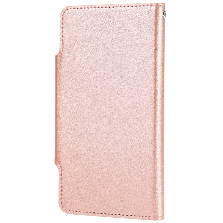 For iPhone SE 2022 / SE 2020 / 8 / 7 Ultra-thin Separable Magnetic Horizontal Flip Leather Case with Card Slot & Wallet(Pink) - iPhone SE 2022 / 2020 / 8 / 7 Cases by buy2fix | Online Shopping UK | buy2fix