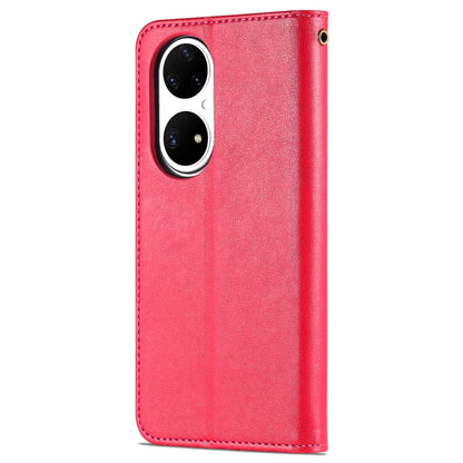For Huawei P50 Pro AZNS Sheepskin Texture Horizontal Flip Leather Case with Holder & Card Slots & Wallet(Red) - Huawei Cases by AZNS | Online Shopping UK | buy2fix