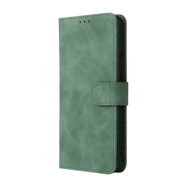 For Motorola Moto G60S Solid Color Skin Feel Magnetic Buckle Horizontal Flip PU Leather Case with Holder & Card Slots & Wallet(Green) - Motorola Cases by buy2fix | Online Shopping UK | buy2fix