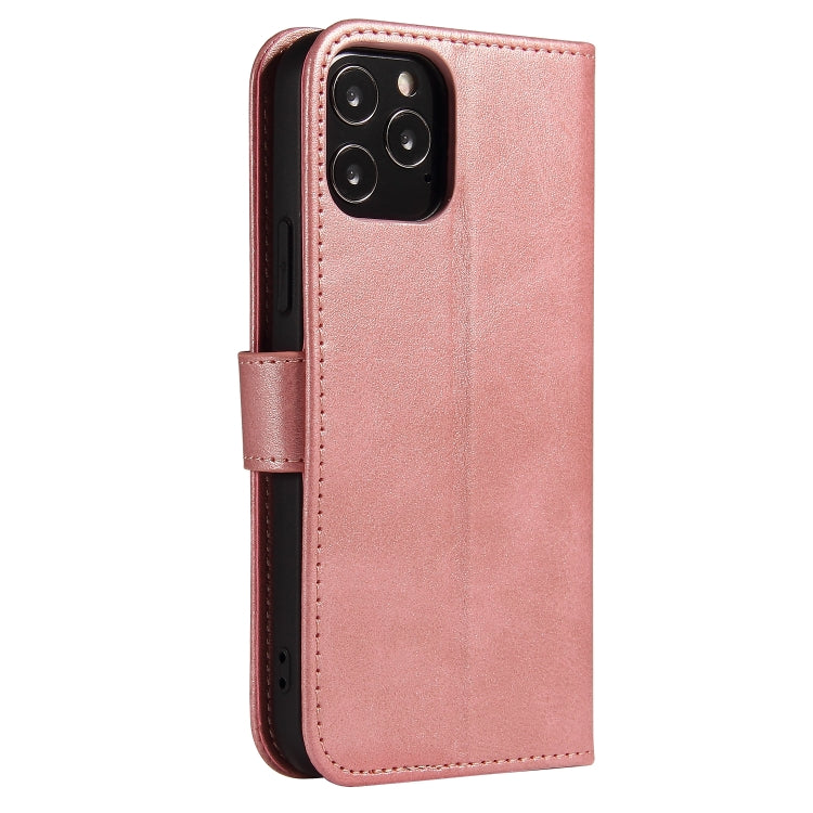 For iPhone 12 / 12 Pro Calf Texture Buckle Horizontal Flip Leather Case with Holder & Card Slots & Wallet(Rose Gold) - iPhone 12 / 12 Pro Cases by buy2fix | Online Shopping UK | buy2fix