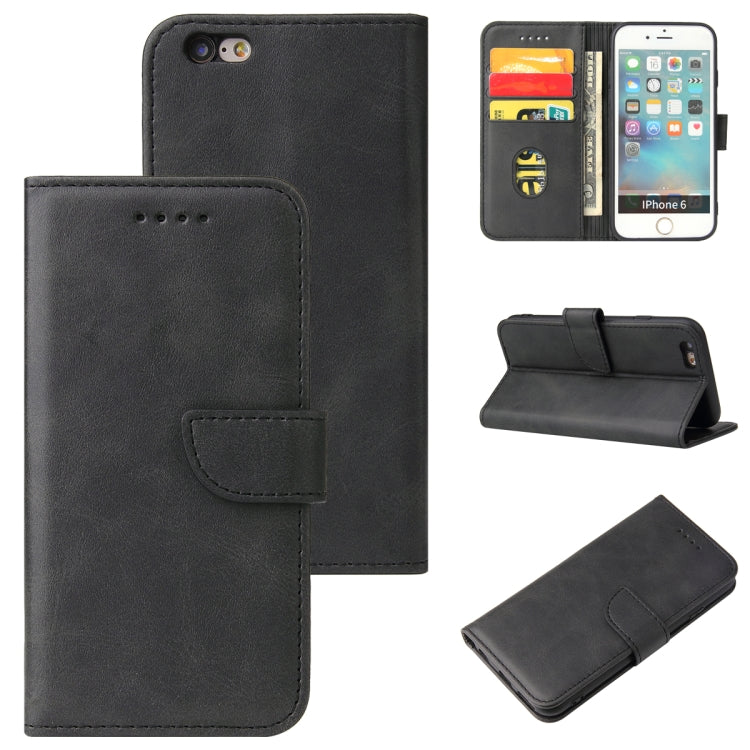 Calf Texture Buckle Horizontal Flip Leather Case with Holder & Card Slots & Wallet For iPhone 6 & 6s(Black) - More iPhone Cases by buy2fix | Online Shopping UK | buy2fix