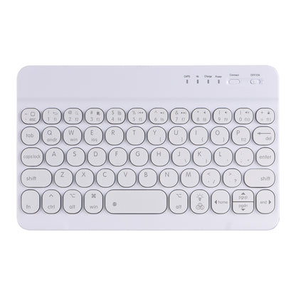 HY006D Round Keys Detachable Bluetooth Keyboard Leather Tablet Case with Colorful Backlight & Holder for iPad mini 6(Light Purple) - For iPad mini by buy2fix | Online Shopping UK | buy2fix