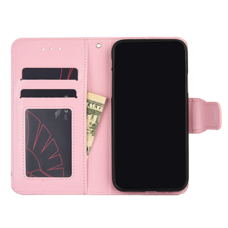 For iPhone SE 2022 / SE 2020 / 8 / 7 Crystal Texture Horizontal Flip Leather Case with Holder & Card Slots & Wallet(Pink) - iPhone SE 2022 / 2020 / 8 / 7 Cases by buy2fix | Online Shopping UK | buy2fix