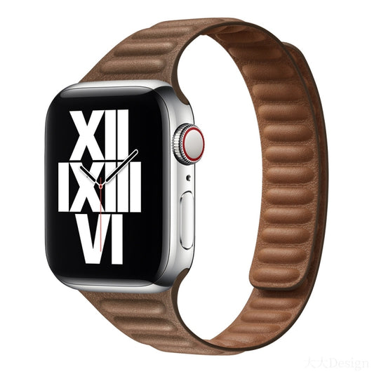 Slimming Loop Magnetic Watch Band For Apple Watch Ultra 49mm&Watch Ultra 2 49mm / Series 9&8&7 45mm / SE 3&SE 2&6&SE&5&4 44mm / 3&2&1 42mm(Brown) - Watch Bands by buy2fix | Online Shopping UK | buy2fix