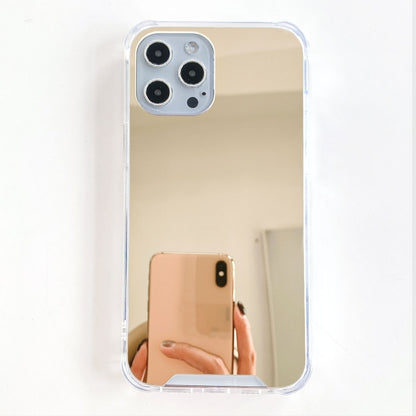 For iPhone 13 Pro Max TPU + Acrylic Four Drop Luxury Plating Mirror Phone Case Cover (Gold) - iPhone 13 Pro Max Cases by buy2fix | Online Shopping UK | buy2fix