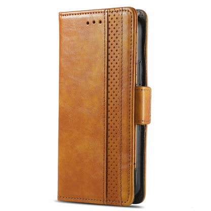 For OPPO Realme GT Master CaseNeo Business Splicing Dual Magnetic Buckle Horizontal Flip PU Leather Case with Holder & Card Slots & Wallet(Khaki) - Realme Cases by buy2fix | Online Shopping UK | buy2fix