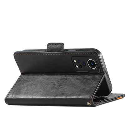 For ZTE Axon 30 5G CaseNeo Business Splicing Dual Magnetic Buckle Horizontal Flip PU Leather Case with Holder & Card Slots & Wallet(Black) - ZTE Cases by buy2fix | Online Shopping UK | buy2fix