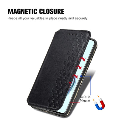 For ZTE Axon 30 5G Cubic Grid Pressed Horizontal Flip Magnetic PU Leather Case with Holder & Card Slots & Wallet(Black) - ZTE Cases by buy2fix | Online Shopping UK | buy2fix