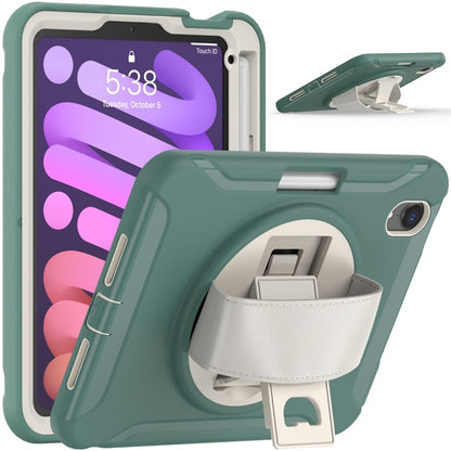 For iPad mini 6 360 Degree Rotation PC + TPU Protective Tablet Case with Holder & Hand-strap(Jade Green) - iPad mini 6 Cases by buy2fix | Online Shopping UK | buy2fix