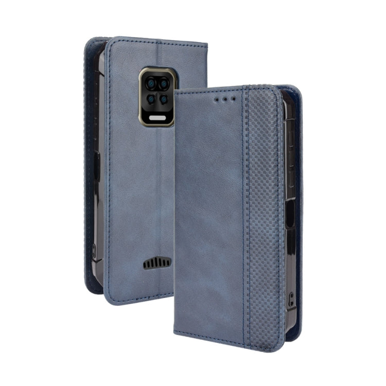 For Doogee S59 / S59 Pro Magnetic Buckle Retro Crazy Horse Texture Horizontal Flip Leather Case with Holder & Card Slots & Photo Frame(Blue) - More Brand by buy2fix | Online Shopping UK | buy2fix