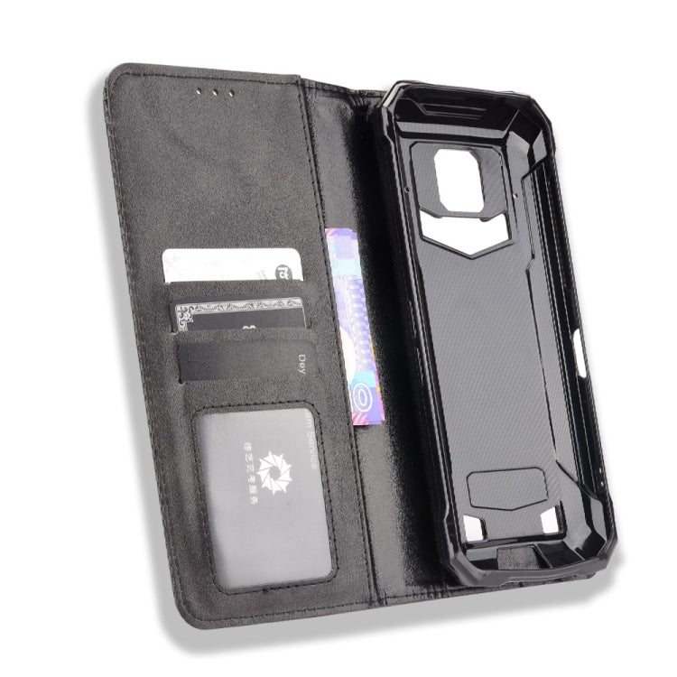 For Doogee S88 Plus / S88 Pro Magnetic Buckle Retro Crazy Horse Texture Horizontal Flip Leather Case with Holder & Card Slots & Photo Frame(Black) - More Brand by buy2fix | Online Shopping UK | buy2fix