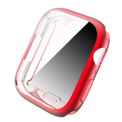 Shockproof TPU All-inclusive Electroplate Protective Case For Apple Watch Series 8 / 7 45mm(Red) - Watch Cases by buy2fix | Online Shopping UK | buy2fix