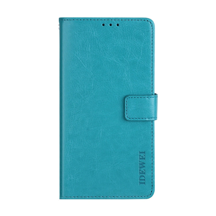 For Motorola Moto E20 idewei Crazy Horse Texture Leather Phone Case with Holder & Card Slots & Wallet(Sky Blue) - Motorola Cases by idewei | Online Shopping UK | buy2fix