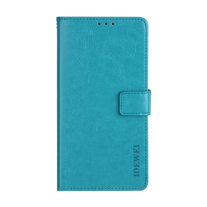 For Motorola Moto E20 idewei Crazy Horse Texture Leather Phone Case with Holder & Card Slots & Wallet(Sky Blue) - Motorola Cases by idewei | Online Shopping UK | buy2fix