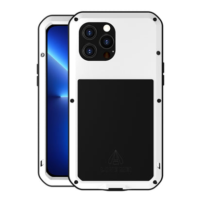 For iPhone 13 Pro Max LOVE MEI Metal Shockproof Life Waterproof Dustproof Protective Phone Case (White) - iPhone 13 Pro Max Cases by LOVE MEI | Online Shopping UK | buy2fix
