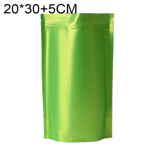 100 PCS/Set Matte Aluminum Foil Snack Stand-up Pouch, Size:20x30+5cm(Green) - Preservation Supplies by buy2fix | Online Shopping UK | buy2fix