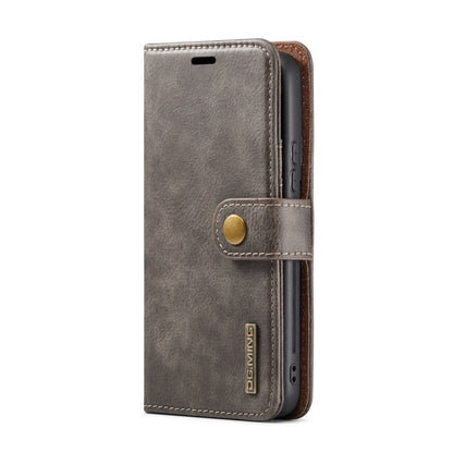 For Samsung Galaxy S22 5G DG.MING Crazy Horse Texture Detachable Magnetic Leather Phone Case(Grey) - Galaxy S22 5G Cases by DG.MING | Online Shopping UK | buy2fix