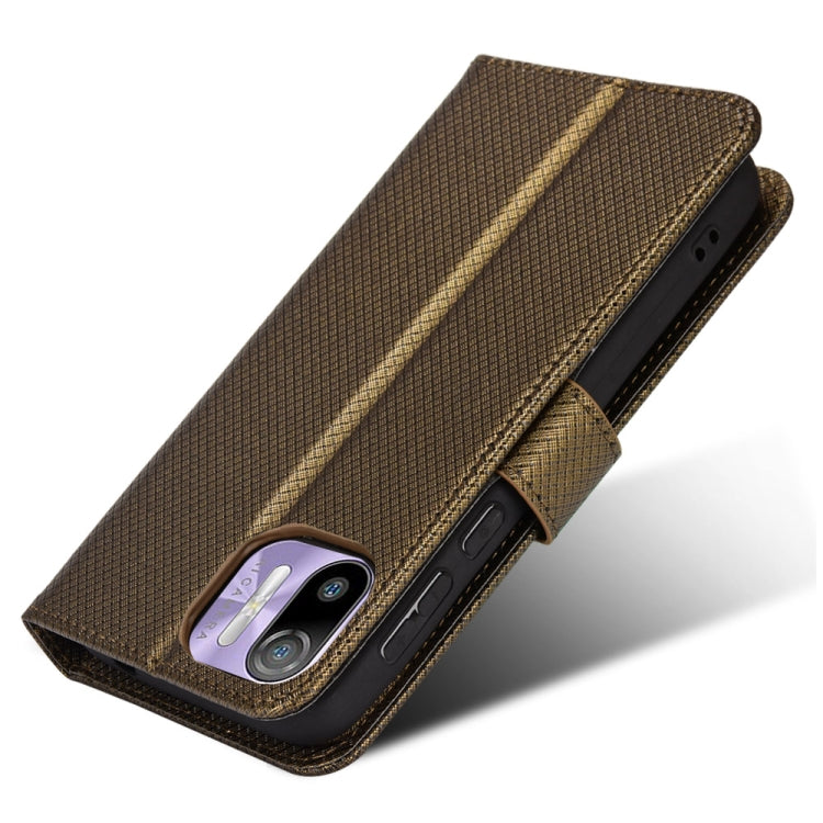 For Ulefone Note 6/ Note 6P Diamond Texture Leather Phone Case(Copper) - Ulefone Cases by buy2fix | Online Shopping UK | buy2fix