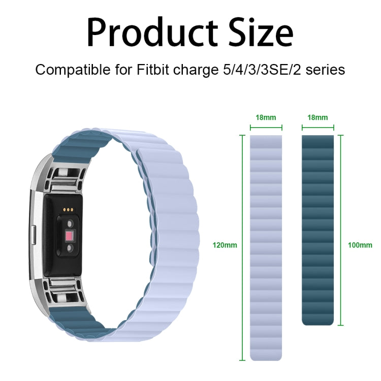 For Fitbit Charge 2 Silicone Magnetic Watch Band(Black) - Watch Bands by buy2fix | Online Shopping UK | buy2fix