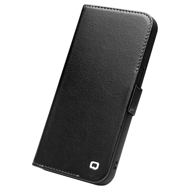 For iPhone 13 mini QIALINO Magnetic Buckle Leather Phone Case (Black) - iPhone 13 mini Cases by QIALINO | Online Shopping UK | buy2fix