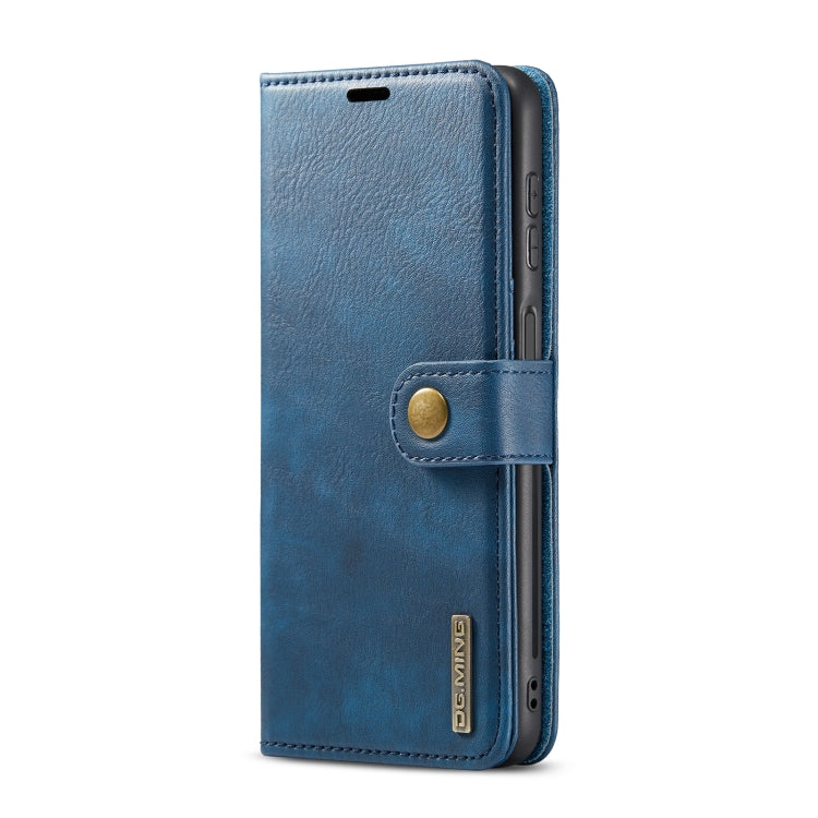 For Samsung Galaxy A13 4G DG.MING Crazy Horse Texture Detachable Magnetic Leather Phone Case(Blue) - Galaxy Phone Cases by DG.MING | Online Shopping UK | buy2fix