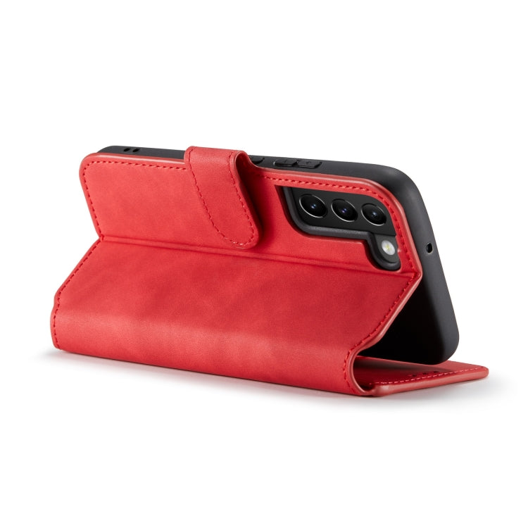 For Samsung Galaxy S22+ DG.MING Retro Oil Side Horizontal Flip Leather Case with Holder & Card Slots & Wallet(Red) - Galaxy S22+ 5G Cases by DG.MING | Online Shopping UK | buy2fix