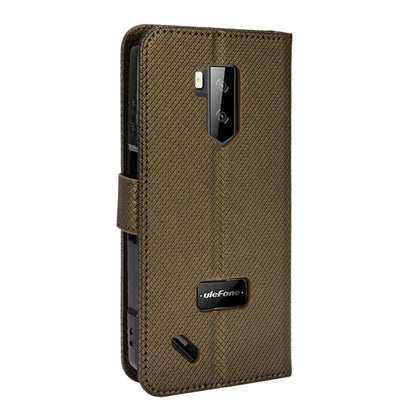 For Ulefone Armor X9 Diamond Texture Leather Phone Case(Brown) - Ulefone Cases by buy2fix | Online Shopping UK | buy2fix