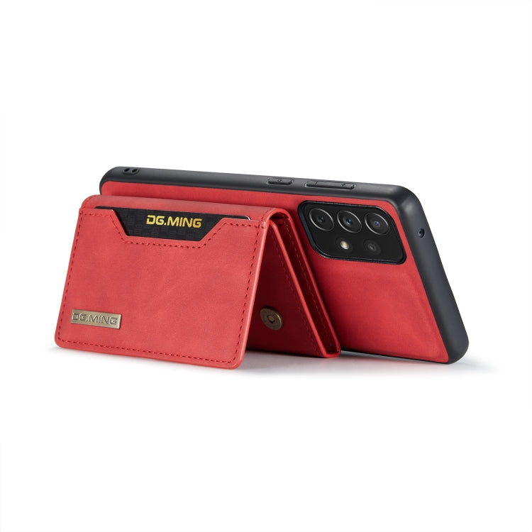 For Samsung Galaxy A73 5G DG.MING M2 Series 3-Fold Multi Card Bag + Phone Case(Red) - Galaxy Phone Cases by DG.MING | Online Shopping UK | buy2fix