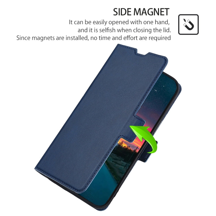 For Blackview A80 Pro Ultra-thin Voltage Side Buckle PU + TPU Leather Phone Case(Blue) - More Brand by buy2fix | Online Shopping UK | buy2fix