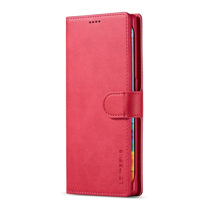 For Honor 50 Lite LC.IMEEKE Calf Texture Flip Leather Phone Case(Red) - Honor Cases by LC.IMEEKE | Online Shopping UK | buy2fix