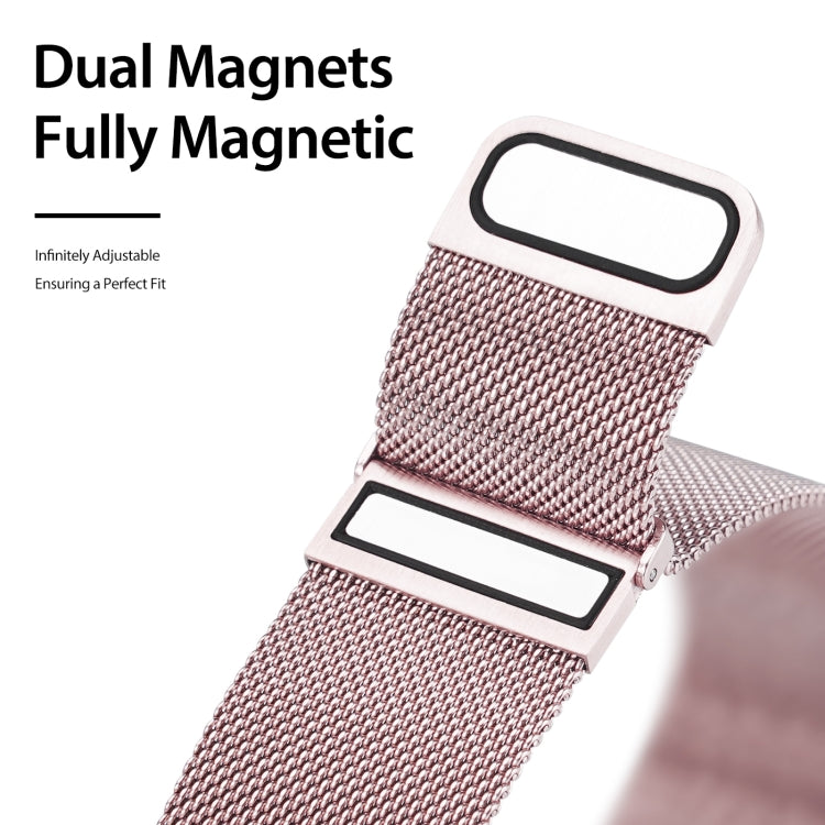 DUX DUCIS Milanese Watchband For Apple Watch Series 9&8&7 41mm / SE 3&SE 2&6&SE&5&4 40mm / 3&2&1 38mm(Pink) - Watch Bands by DUX DUCIS | Online Shopping UK | buy2fix