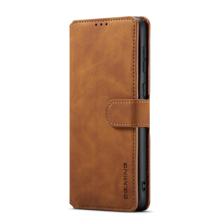 For Samsung Galaxy A33 5G DG.MING Retro Oil Edge Flip Leather Phone Case(Brown) - Galaxy Phone Cases by DG.MING | Online Shopping UK | buy2fix