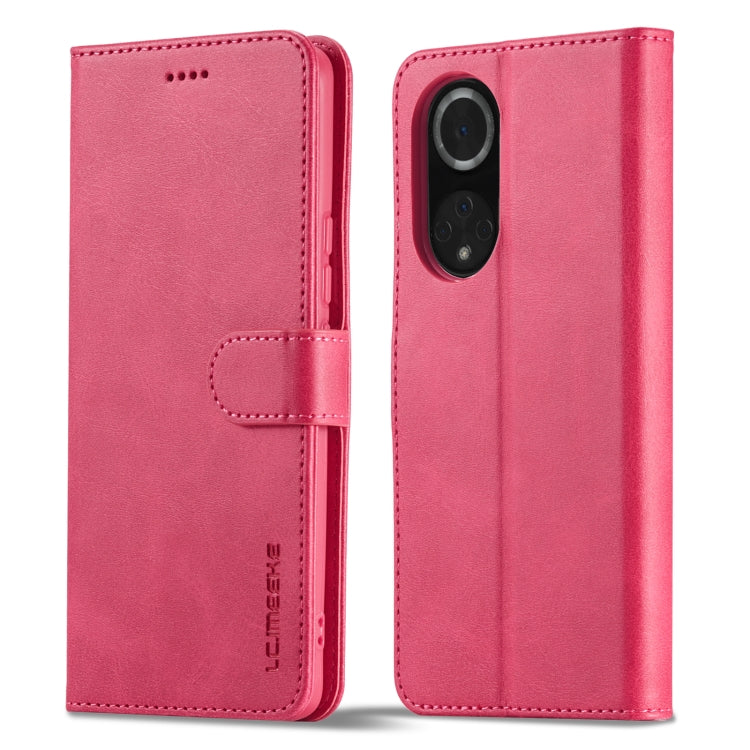 For Honor 50 / nova 9 LC.IMEEKE Calf Texture Leather Phone Case(Red) - Honor Cases by LC.IMEEKE | Online Shopping UK | buy2fix